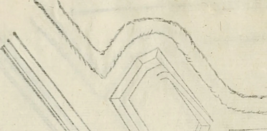 An illustration from Discorsi delle fortificationi, espugnationi, & difese delle città & d'altri luoghi, 1588, leaf 97