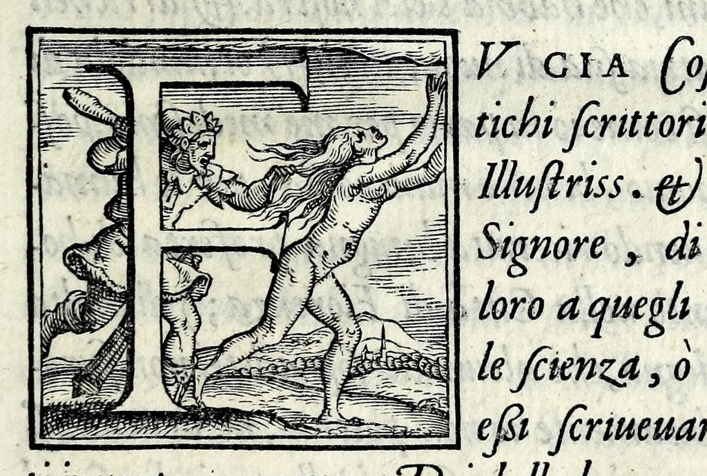An illustration from Discorsi di M. Enea Vico parmigiano, sopra le medaglie de gli antichi : divisi in dve libri : ove si dimostrano notabili errori di scrittori antichi e moderni, intorno alle historie romane : con due tauole, l'una de' capitoli, l'altra delle cose piu notabili, 1558, leaf 9