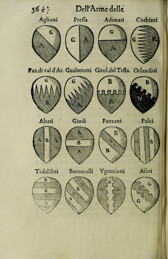 An illustration from Discorsi di Monsignore don Vincenzio Borghini : parte prima[-secunda] : la Recati a Luce da' deputati per suo testamento : con la tavola delle cose piu notabili, 1584, leaf 422