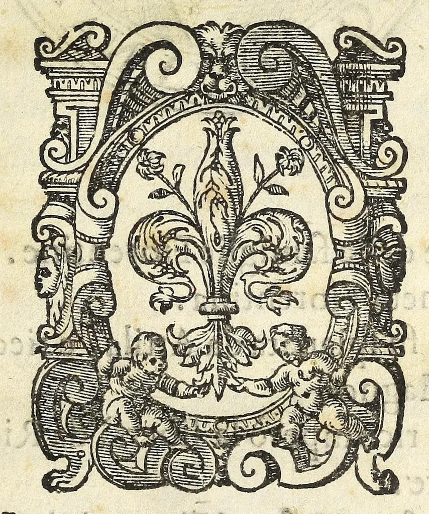 An illustration from Discorsi di monsignore don Vincenzio Borghini. Recati à luce da'deputati per suo testamento. Con la tavola delle cose piv notabili, 1584, leaf 5