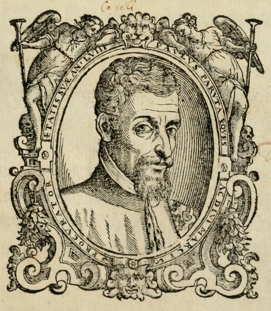 An illustration from Discorsi politici di Paolo Paruta : nei quali si considerano diversi fatti illustri e memorabili di principi e di republiche antiche e moderne : aggiontovi nel fine un suo soliloquio nelquale l'auttore fa un breve essame di tutto il corso della sua vita, 1599, leaf 5