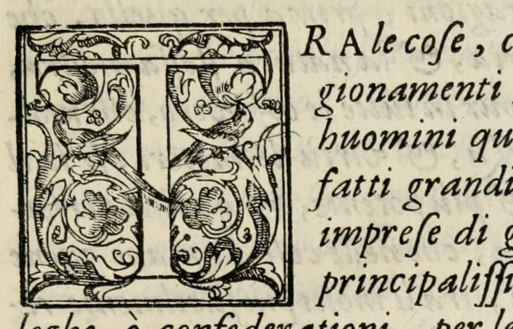 An illustration from Discorsi politici di Paolo Paruta : nei quali si considerano diversi fatti illustri e memorabili di principi e di republiche antiche e moderne : aggiontovi nel fine un suo soliloquio nelquale l'auttore fa un breve essame di tutto il corso della sua vita, 1599, leaf 525