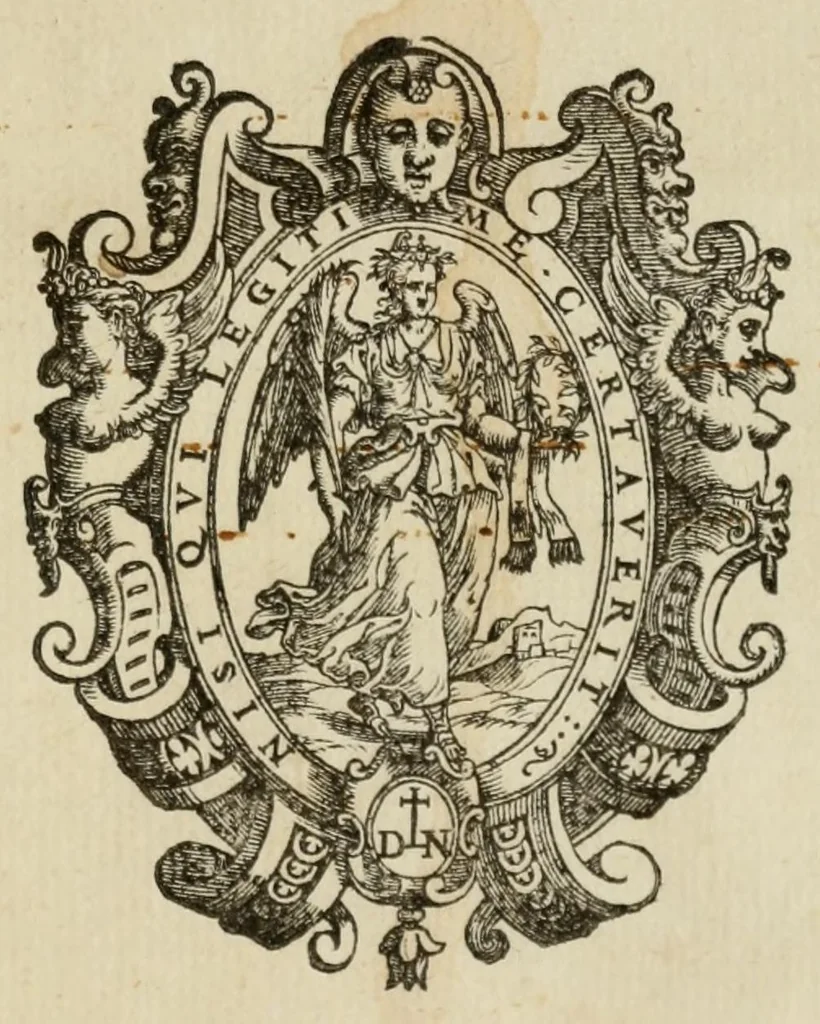 An illustration from Discorsi politici di Paolo Paruta : nei quali si considerano diversi fatti illustri e memorabili di principi e di republiche antiche e moderne : aggiontovi nel fine un suo soliloquio nelquale l'auttore fa un breve essame di tutto il corso della sua vita, 1599, leaf 697