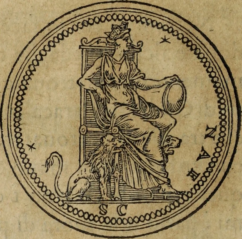 An illustration from Discorso della religione antica de Romani, insieme vn'altro Discorso della castrametatione, et disciplina militare, bagni, & essercitij antichi di detti Romani;, 1569, leaf 101