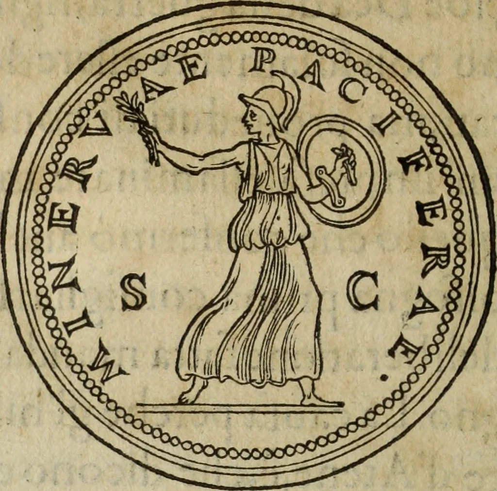 An illustration from Discorso della religione antica de Romani, insieme vn'altro Discorso della castrametatione, et disciplina militare, bagni, & essercitij antichi di detti Romani;, 1569, leaf 105