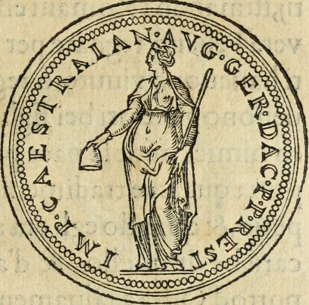 An illustration from Discorso della religione antica de Romani, insieme vn'altro Discorso della castrametatione, et disciplina militare, bagni, & essercitij antichi di detti Romani;, 1569, leaf 120