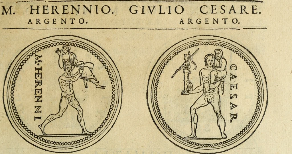 An illustration from Discorso della religione antica de Romani, insieme vn'altro Discorso della castrametatione, et disciplina militare, bagni, & essercitij antichi di detti Romani;, 1569, leaf 134