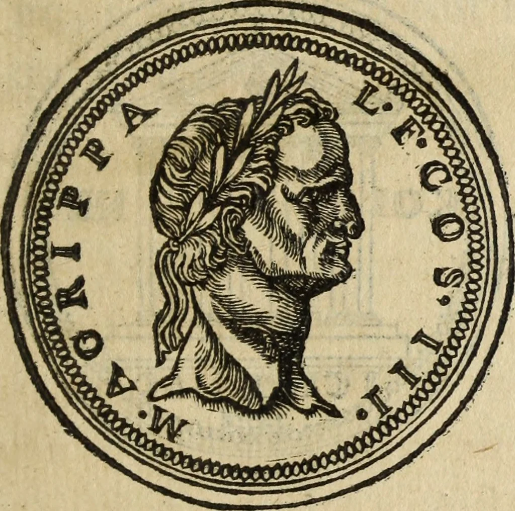 An illustration from Discorso della religione antica de Romani, insieme vn'altro Discorso della castrametatione, et disciplina militare, bagni, & essercitij antichi di detti Romani;, 1569, leaf 14