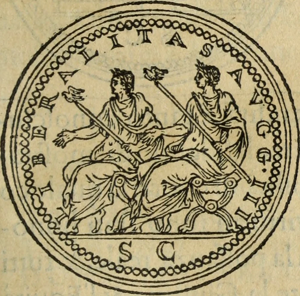 An illustration from Discorso della religione antica de Romani, insieme vn'altro Discorso della castrametatione, et disciplina militare, bagni, & essercitij antichi di detti Romani;, 1569, leaf 150