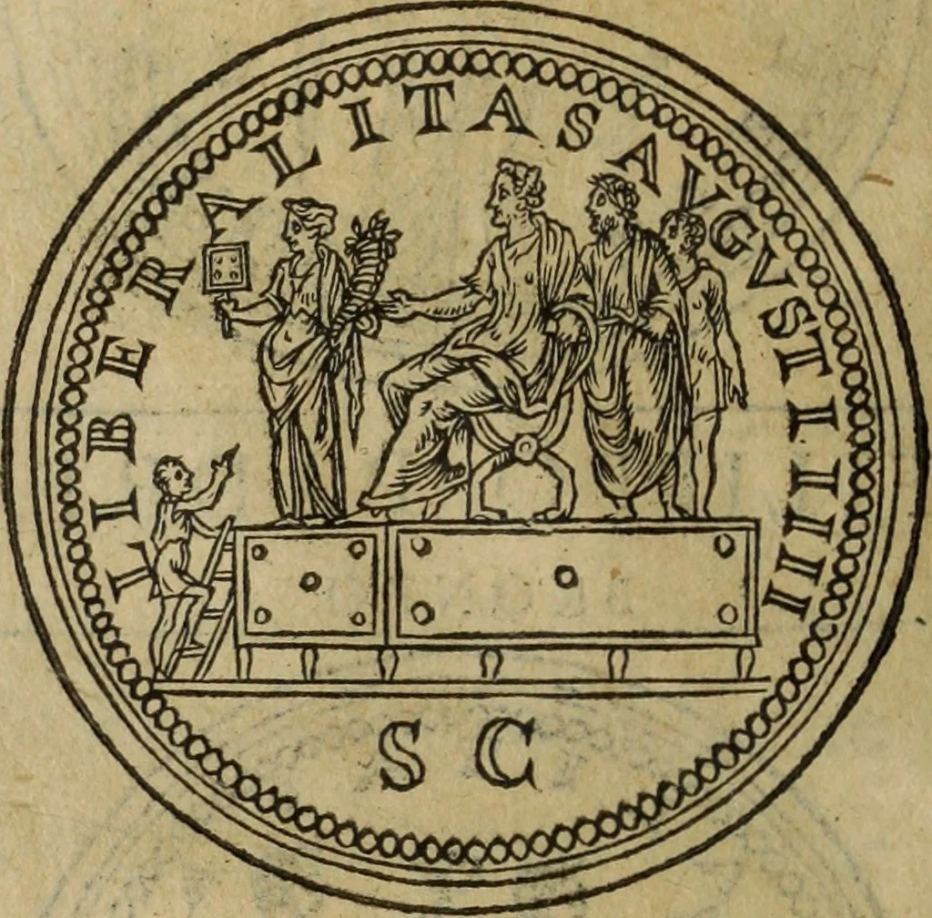 An illustration from Discorso della religione antica de Romani, insieme vn'altro Discorso della castrametatione, et disciplina militare, bagni, & essercitij antichi di detti Romani;, 1569, leaf 151