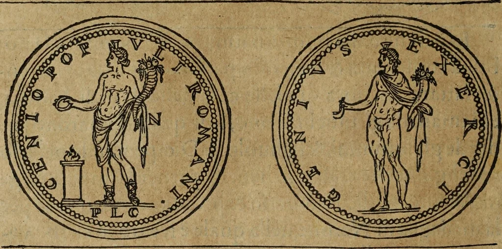 An illustration from Discorso della religione antica de Romani, insieme vn'altro Discorso della castrametatione, et disciplina militare, bagni, & essercitij antichi di detti Romani;, 1569, leaf 157