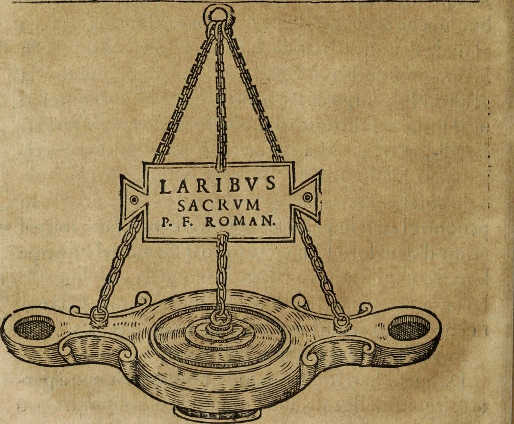 An illustration from Discorso della religione antica de Romani, insieme vn'altro Discorso della castrametatione, et disciplina militare, bagni, & essercitij antichi di detti Romani;, 1569, leaf 159