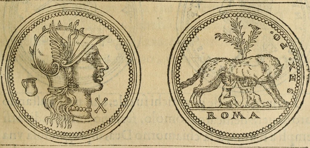 An illustration from Discorso della religione antica de Romani, insieme vn'altro Discorso della castrametatione, et disciplina militare, bagni, & essercitij antichi di detti Romani;, 1569, leaf 166