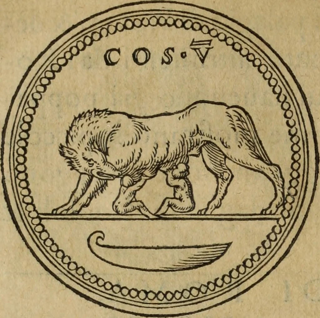 An illustration from Discorso della religione antica de Romani, insieme vn'altro Discorso della castrametatione, et disciplina militare, bagni, & essercitij antichi di detti Romani;, 1569, leaf 167
