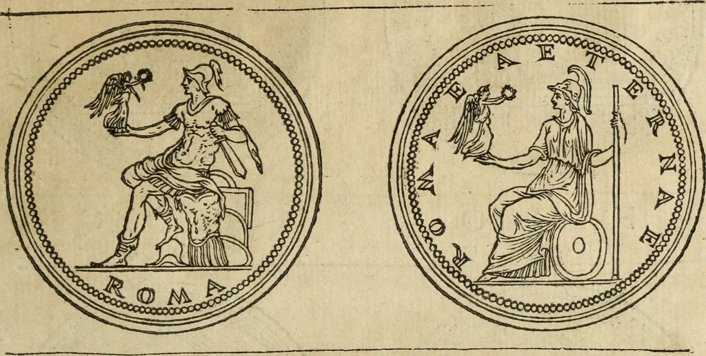 An illustration from Discorso della religione antica de Romani, insieme vn'altro Discorso della castrametatione, et disciplina militare, bagni, & essercitij antichi di detti Romani;, 1569, leaf 168