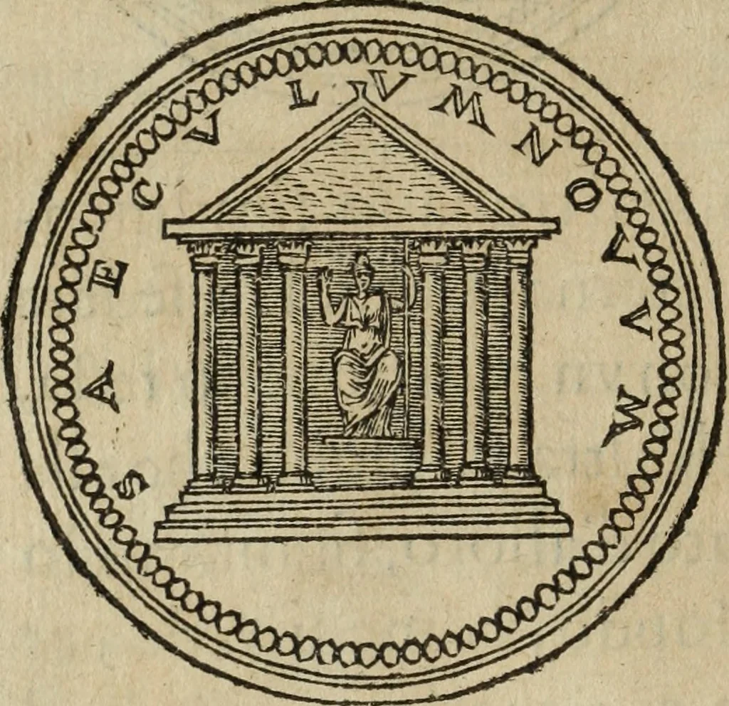 An illustration from Discorso della religione antica de Romani, insieme vn'altro Discorso della castrametatione, et disciplina militare, bagni, & essercitij antichi di detti Romani;, 1569, leaf 169