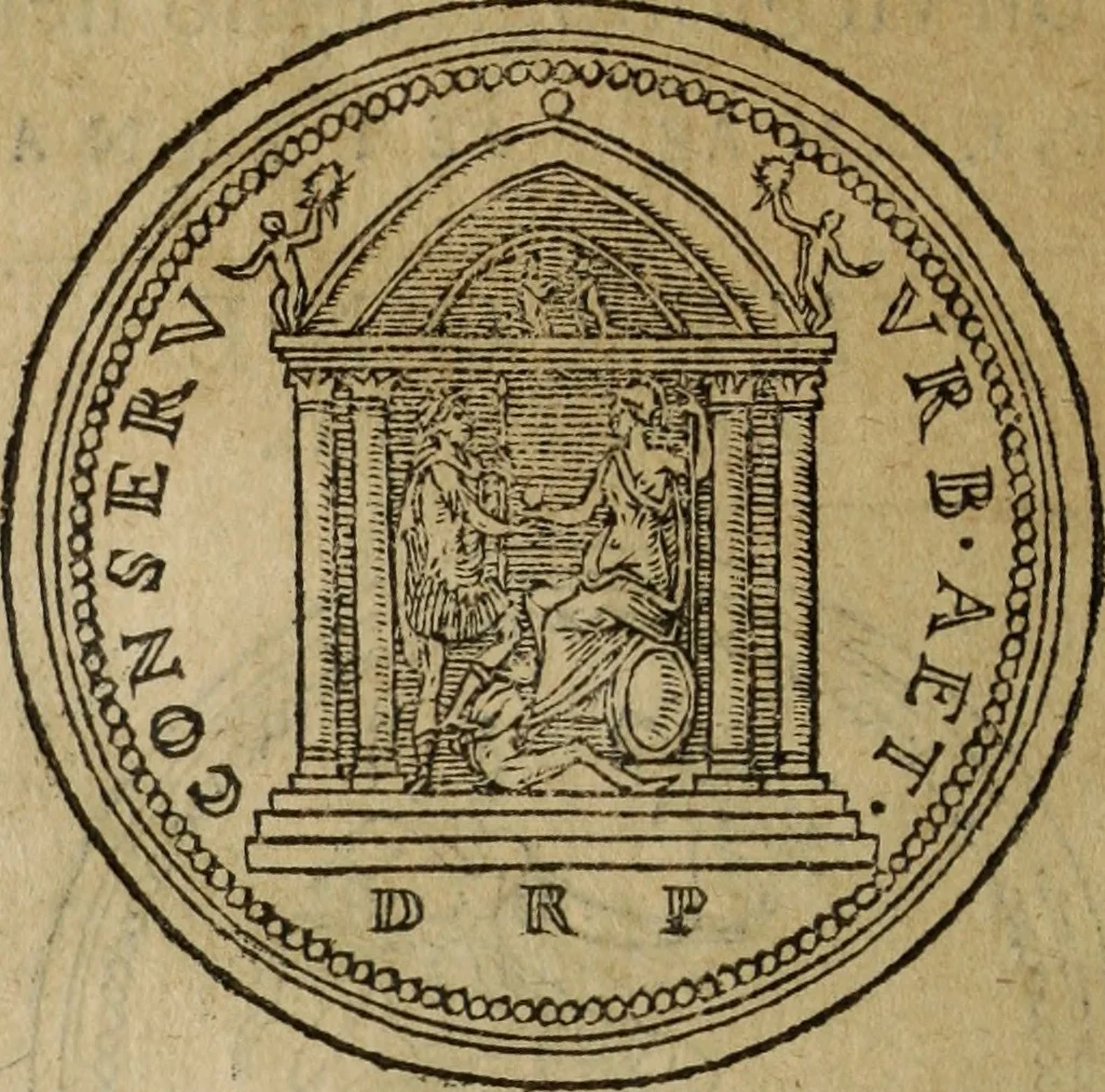 An illustration from Discorso della religione antica de Romani, insieme vn'altro Discorso della castrametatione, et disciplina militare, bagni, & essercitij antichi di detti Romani;, 1569, leaf 169