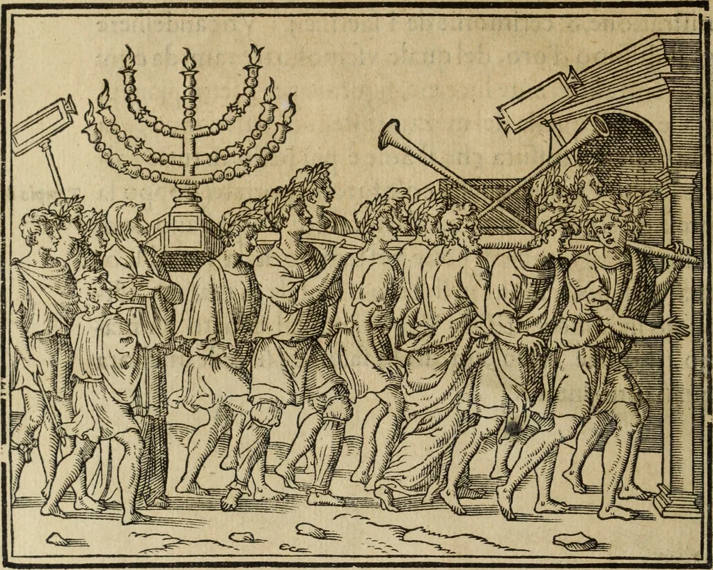 An illustration from Discorso della religione antica de Romani, insieme vn'altro Discorso della castrametatione, et disciplina militare, bagni, & essercitij antichi di detti Romani;, 1569, leaf 17