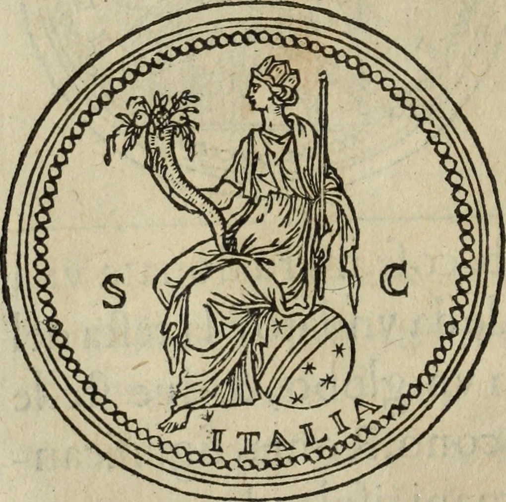 An illustration from Discorso della religione antica de Romani, insieme vn'altro Discorso della castrametatione, et disciplina militare, bagni, & essercitij antichi di detti Romani;, 1569, leaf 171