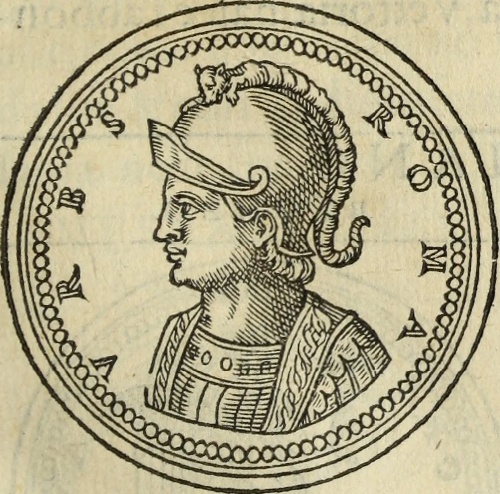 An illustration from Discorso della religione antica de Romani, insieme vn'altro Discorso della castrametatione, et disciplina militare, bagni, & essercitij antichi di detti Romani;, 1569, leaf 172