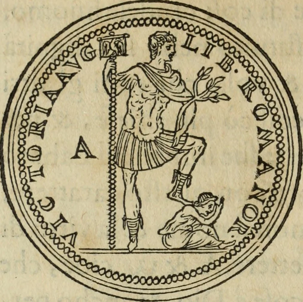 An illustration from Discorso della religione antica de Romani, insieme vn'altro Discorso della castrametatione, et disciplina militare, bagni, & essercitij antichi di detti Romani;, 1569, leaf 177