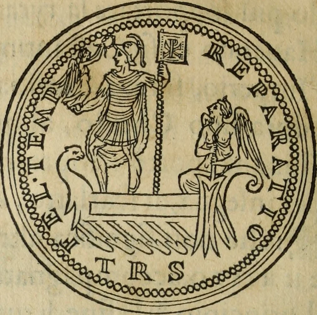 An illustration from Discorso della religione antica de Romani, insieme vn'altro Discorso della castrametatione, et disciplina militare, bagni, & essercitij antichi di detti Romani;, 1569, leaf 177