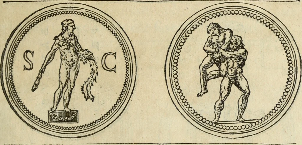 An illustration from Discorso della religione antica de Romani, insieme vn'altro Discorso della castrametatione, et disciplina militare, bagni, & essercitij antichi di detti Romani;, 1569, leaf 180