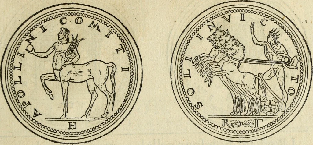 An illustration from Discorso della religione antica de Romani, insieme vn'altro Discorso della castrametatione, et disciplina militare, bagni, & essercitij antichi di detti Romani;, 1569, leaf 194