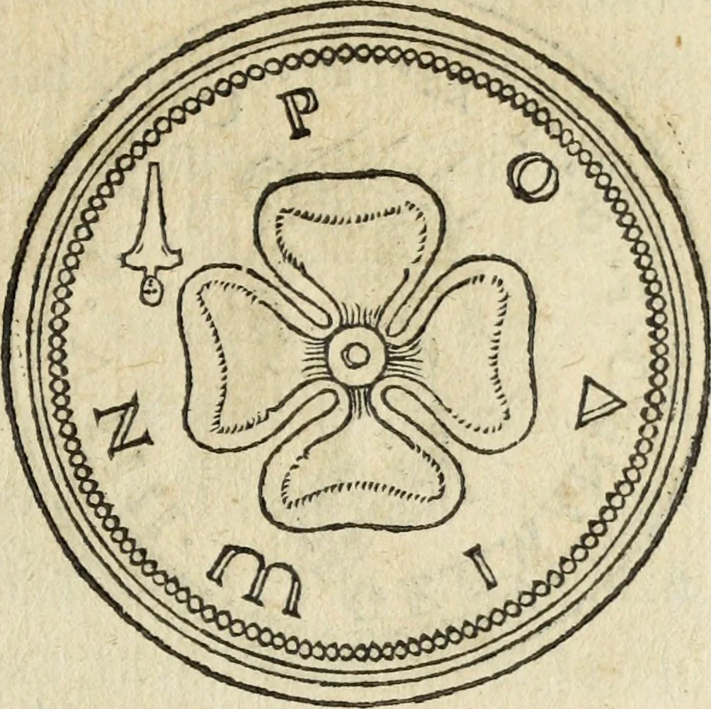 An illustration from Discorso della religione antica de Romani, insieme vn'altro Discorso della castrametatione, et disciplina militare, bagni, & essercitij antichi di detti Romani;, 1569, leaf 196