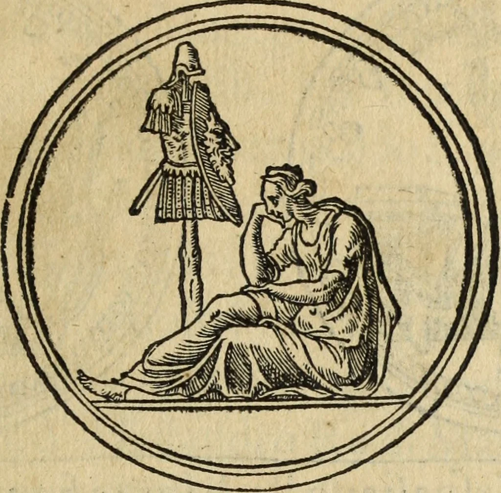 An illustration from Discorso della religione antica de Romani, insieme vn'altro Discorso della castrametatione, et disciplina militare, bagni, & essercitij antichi di detti Romani;, 1569, leaf 20