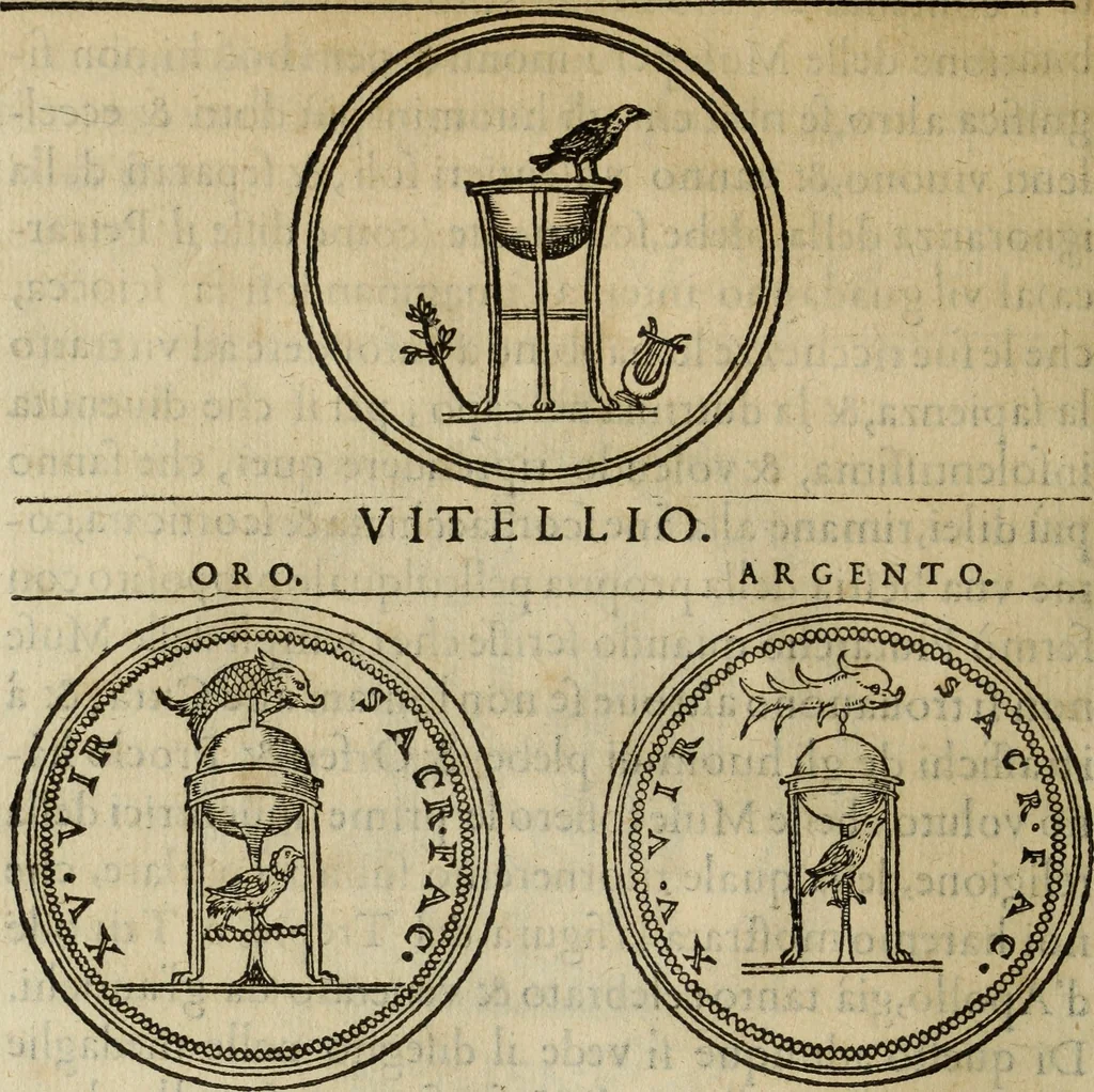 An illustration from Discorso della religione antica de Romani, insieme vn'altro Discorso della castrametatione, et disciplina militare, bagni, & essercitij antichi di detti Romani;, 1569, leaf 201
