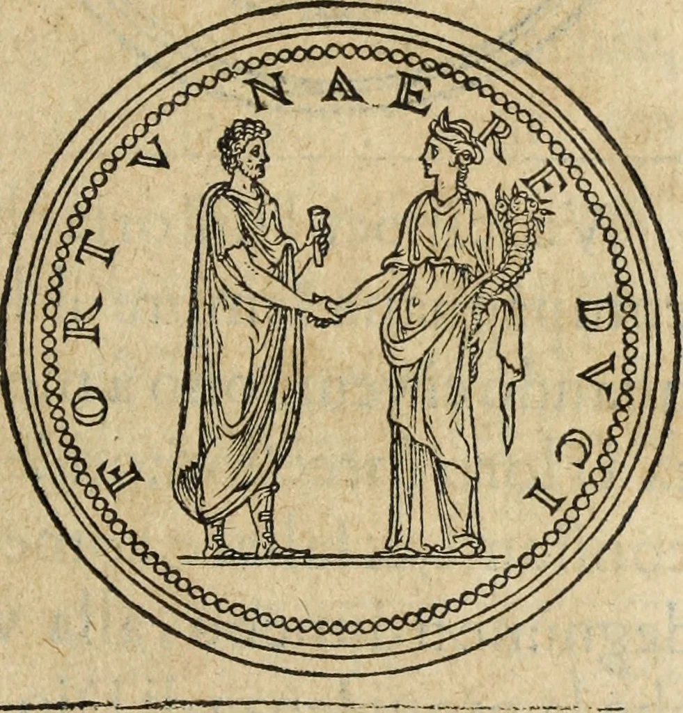 An illustration from Discorso della religione antica de Romani, insieme vn'altro Discorso della castrametatione, et disciplina militare, bagni, & essercitij antichi di detti Romani;, 1569, leaf 204