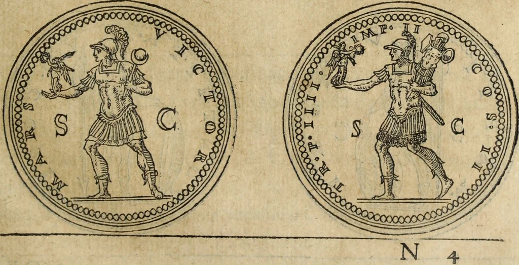 An illustration from Discorso della religione antica de Romani, insieme vn'altro Discorso della castrametatione, et disciplina militare, bagni, & essercitij antichi di detti Romani;, 1569, leaf 206