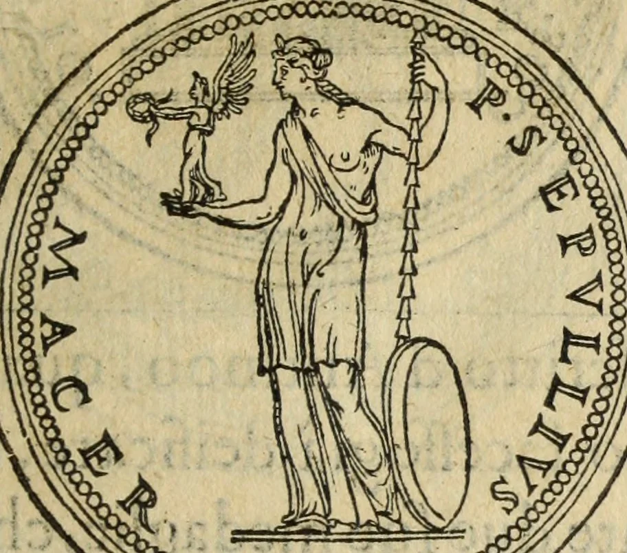 An illustration from Discorso della religione antica de Romani, insieme vn'altro Discorso della castrametatione, et disciplina militare, bagni, & essercitij antichi di detti Romani;, 1569, leaf 212