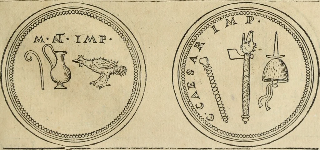 An illustration from Discorso della religione antica de Romani, insieme vn'altro Discorso della castrametatione, et disciplina militare, bagni, & essercitij antichi di detti Romani;, 1569, leaf 230