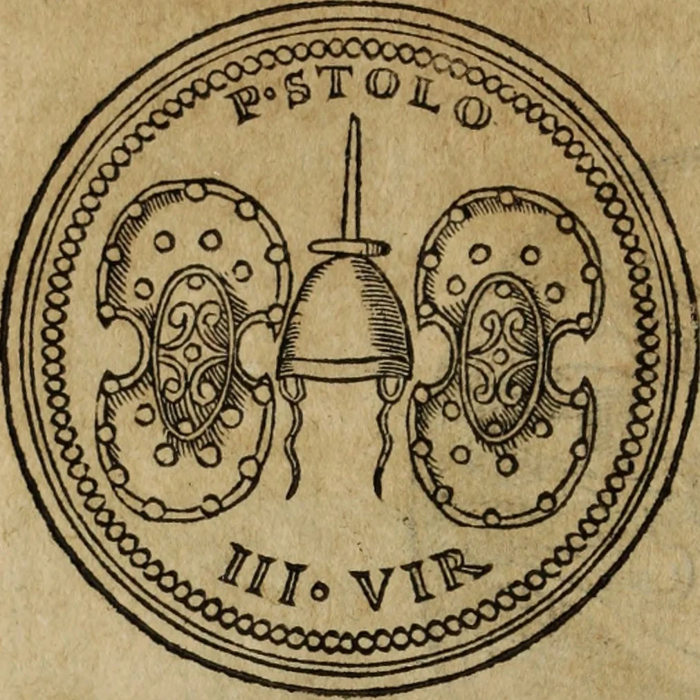 An illustration from Discorso della religione antica de Romani, insieme vn'altro Discorso della castrametatione, et disciplina militare, bagni, & essercitij antichi di detti Romani;, 1569, leaf 239