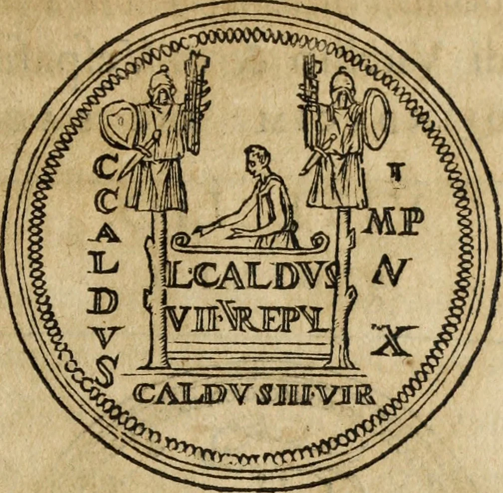 An illustration from Discorso della religione antica de Romani, insieme vn'altro Discorso della castrametatione, et disciplina militare, bagni, & essercitij antichi di detti Romani;, 1569, leaf 240