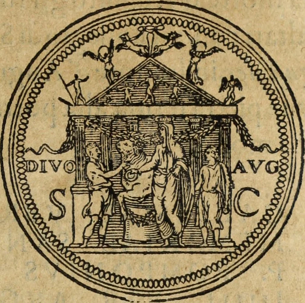 An illustration from Discorso della religione antica de Romani, insieme vn'altro Discorso della castrametatione, et disciplina militare, bagni, & essercitij antichi di detti Romani;, 1569, leaf 246