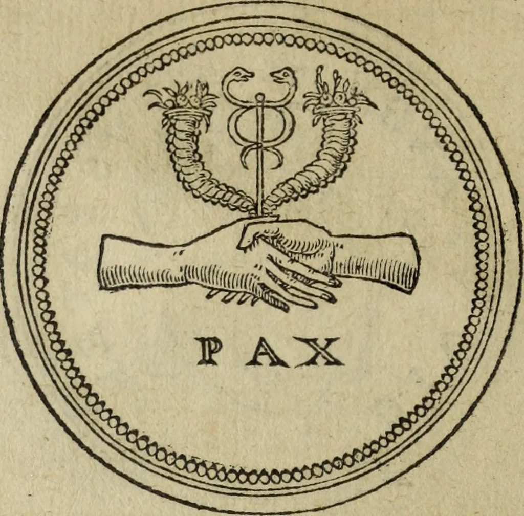 An illustration from Discorso della religione antica de Romani, insieme vn'altro Discorso della castrametatione, et disciplina militare, bagni, & essercitij antichi di detti Romani;, 1569, leaf 25