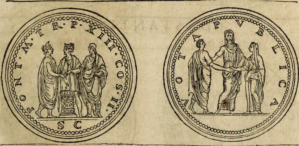 An illustration from Discorso della religione antica de Romani, insieme vn'altro Discorso della castrametatione, et disciplina militare, bagni, & essercitij antichi di detti Romani;, 1569, leaf 252