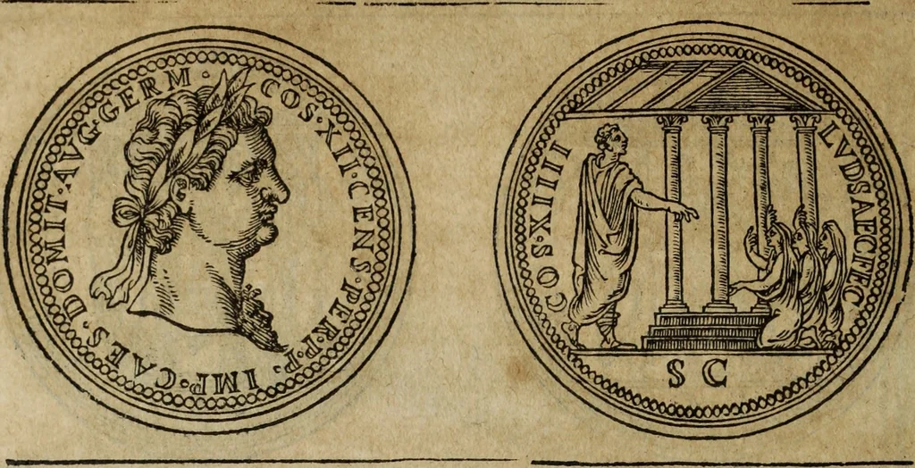 An illustration from Discorso della religione antica de Romani, insieme vn'altro Discorso della castrametatione, et disciplina militare, bagni, & essercitij antichi di detti Romani;, 1569, leaf 259