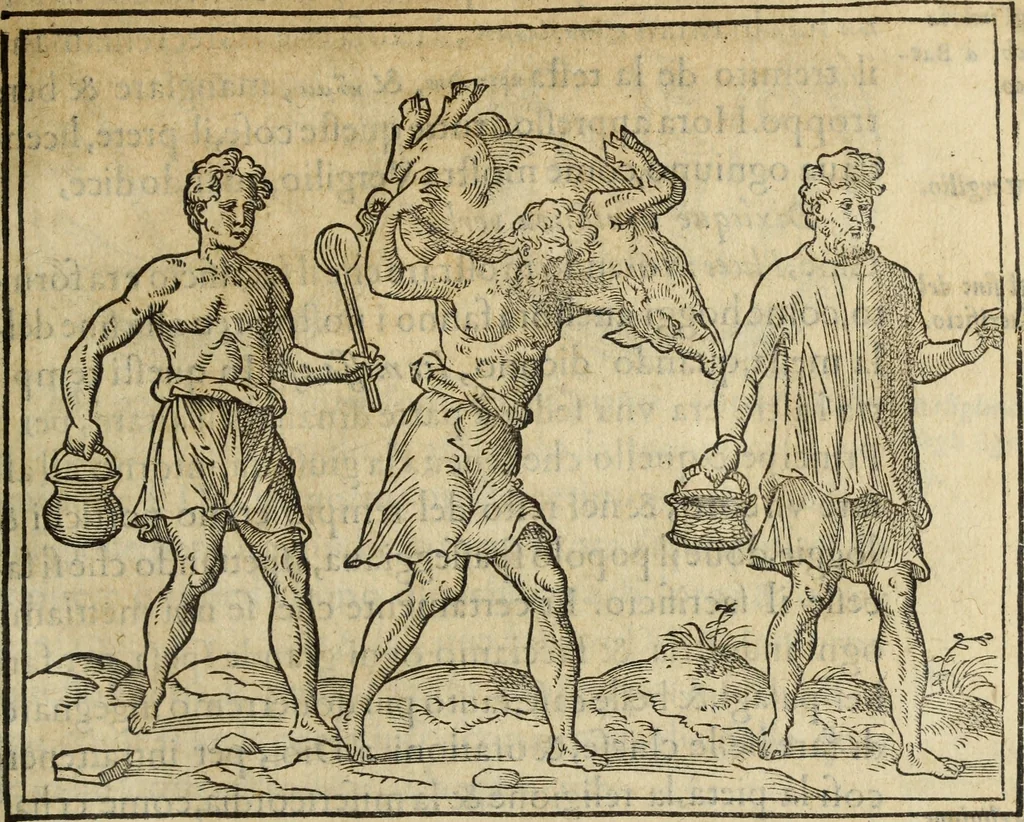 An illustration from Discorso della religione antica de Romani, insieme vn'altro Discorso della castrametatione, et disciplina militare, bagni, & essercitij antichi di detti Romani;, 1569, leaf 296