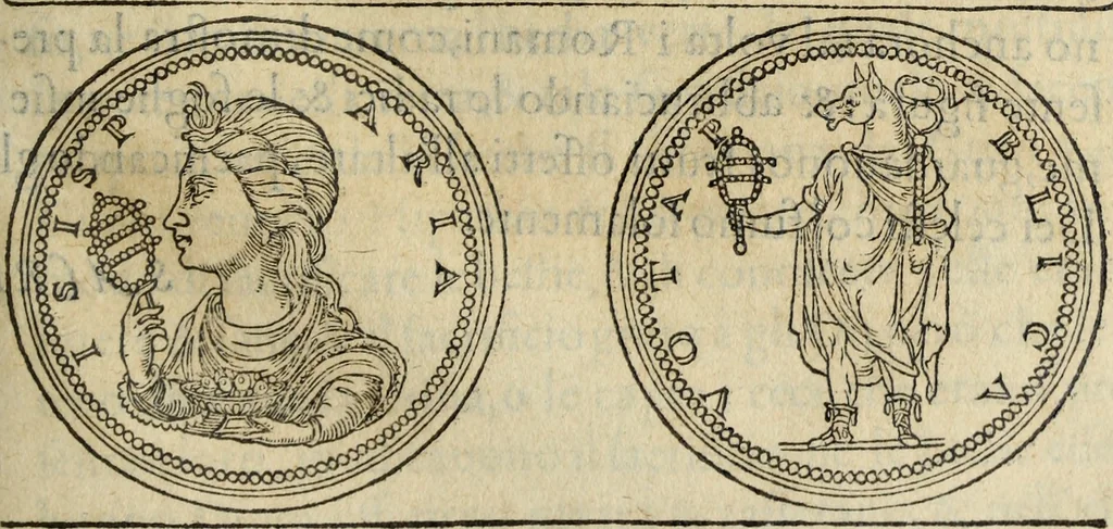 An illustration from Discorso della religione antica de Romani, insieme vn'altro Discorso della castrametatione, et disciplina militare, bagni, & essercitij antichi di detti Romani;, 1569, leaf 298