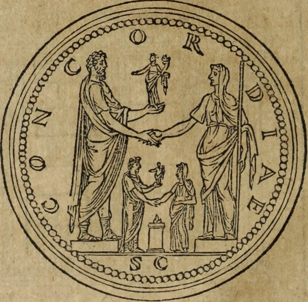 An illustration from Discorso della religione antica de Romani, insieme vn'altro Discorso della castrametatione, et disciplina militare, bagni, & essercitij antichi di detti Romani;, 1569, leaf 31