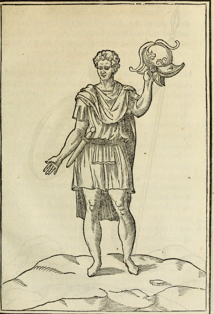 An illustration from Discorso della religione antica de Romani, insieme vn'altro Discorso della castrametatione, et disciplina militare, bagni, & essercitij antichi di detti Romani;, 1569, leaf 334