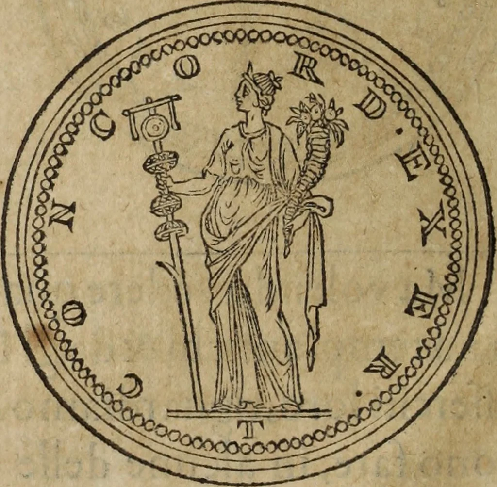 An illustration from Discorso della religione antica de Romani, insieme vn'altro Discorso della castrametatione, et disciplina militare, bagni, & essercitij antichi di detti Romani;, 1569, leaf 35