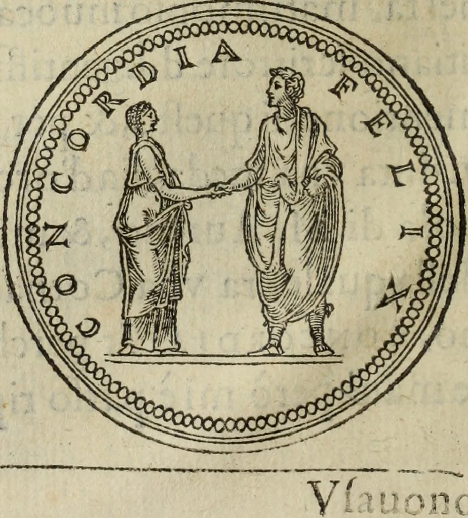 An illustration from Discorso della religione antica de Romani, insieme vn'altro Discorso della castrametatione, et disciplina militare, bagni, & essercitij antichi di detti Romani;, 1569, leaf 37