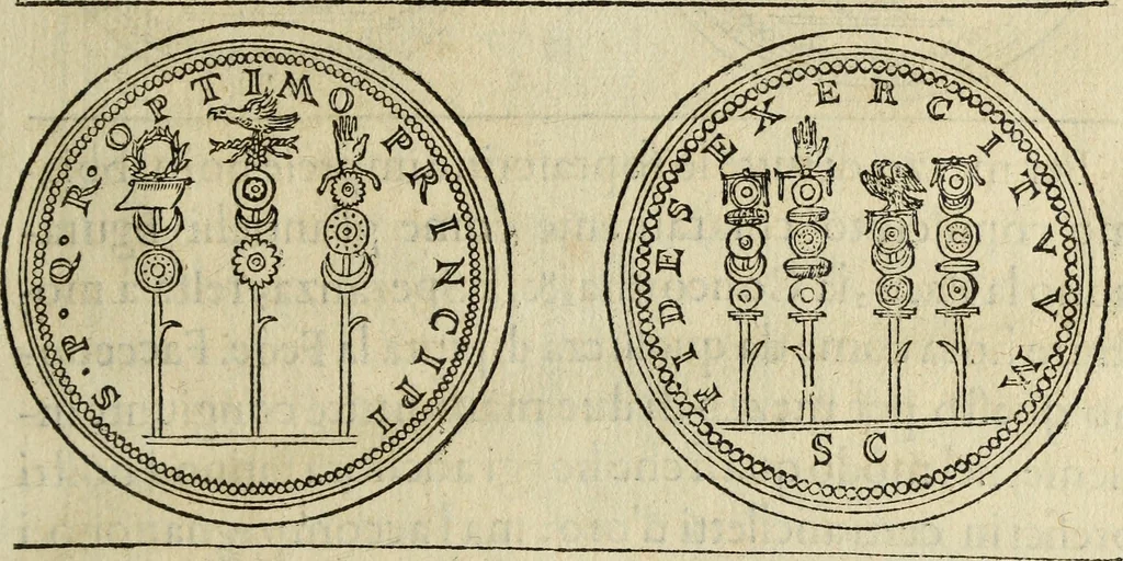 An illustration from Discorso della religione antica de Romani, insieme vn'altro Discorso della castrametatione, et disciplina militare, bagni, & essercitij antichi di detti Romani;, 1569, leaf 38
