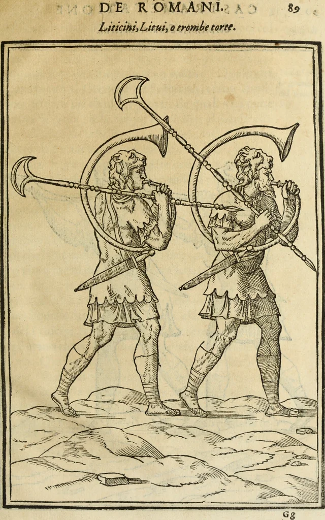 An illustration from Discorso della religione antica de Romani, insieme vn'altro Discorso della castrametatione, et disciplina militare, bagni, & essercitij antichi di detti Romani;, 1569, leaf 410