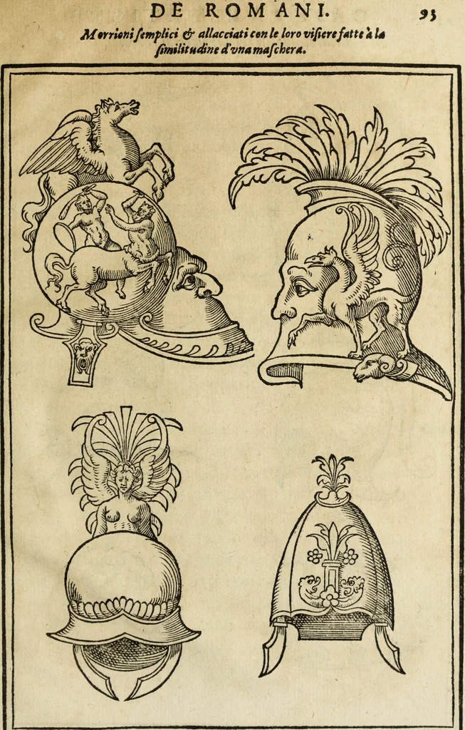 An illustration from Discorso della religione antica de Romani, insieme vn'altro Discorso della castrametatione, et disciplina militare, bagni, & essercitij antichi di detti Romani;, 1569, leaf 414